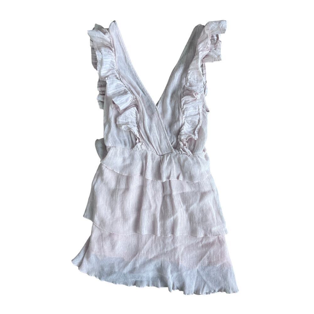 Suboo Perfect Day Wrap Dress Flutter Sleeve Blush Dress Size 4